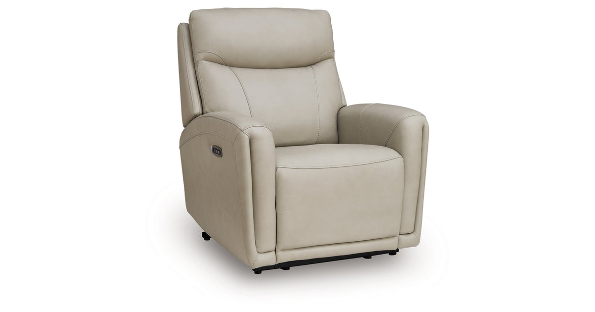 Pincara Bone Power AutoGlide Recliner by Ashley at Eve Furniture