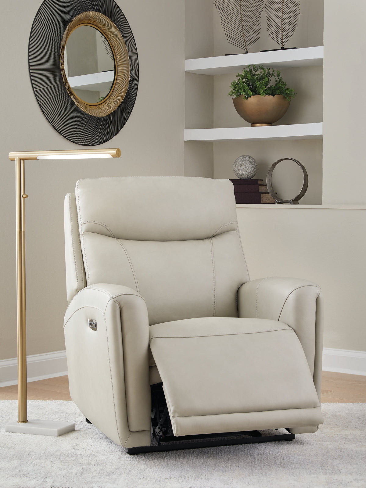 Pincara Bone Power AutoGlide Recliner by Ashley at Eve Furniture
