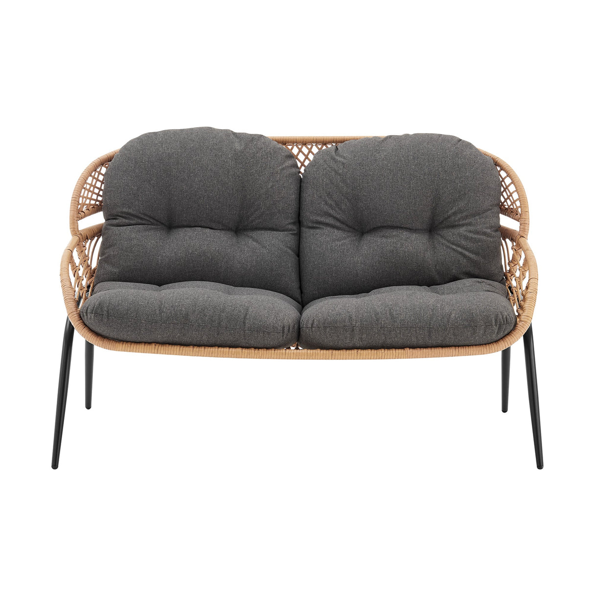 Pine 4-Piece Patio Conversation Set in Grey by Manhattan Comfort at Eve Furniture