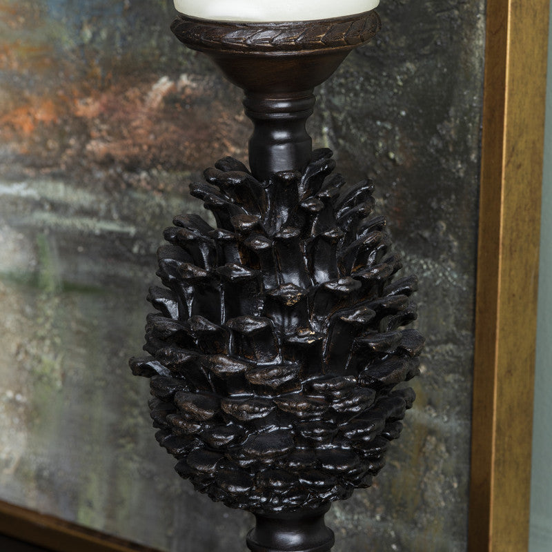 Pine Bluff Brown Candle Holders by Crestview at Eve Furniture