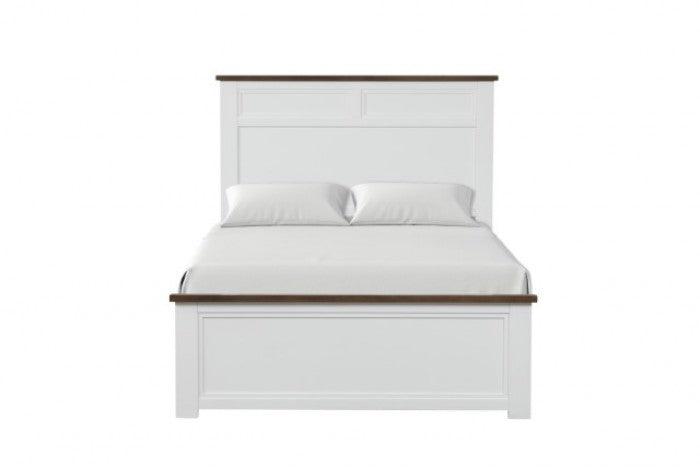 Pinetop White/Dark Brown 5-Piece Twin Bedroom Set by Furniture of America at Eve Furniture