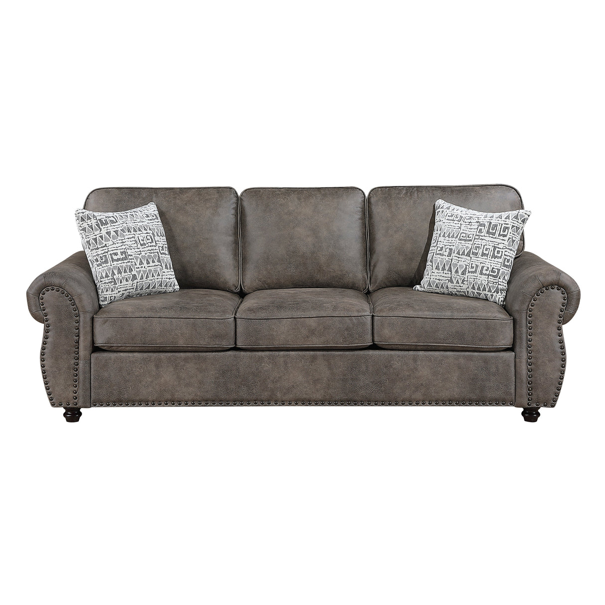 Pinnacle Pewter 2-Piece Living Room Set by Homelegance at Eve Furniture