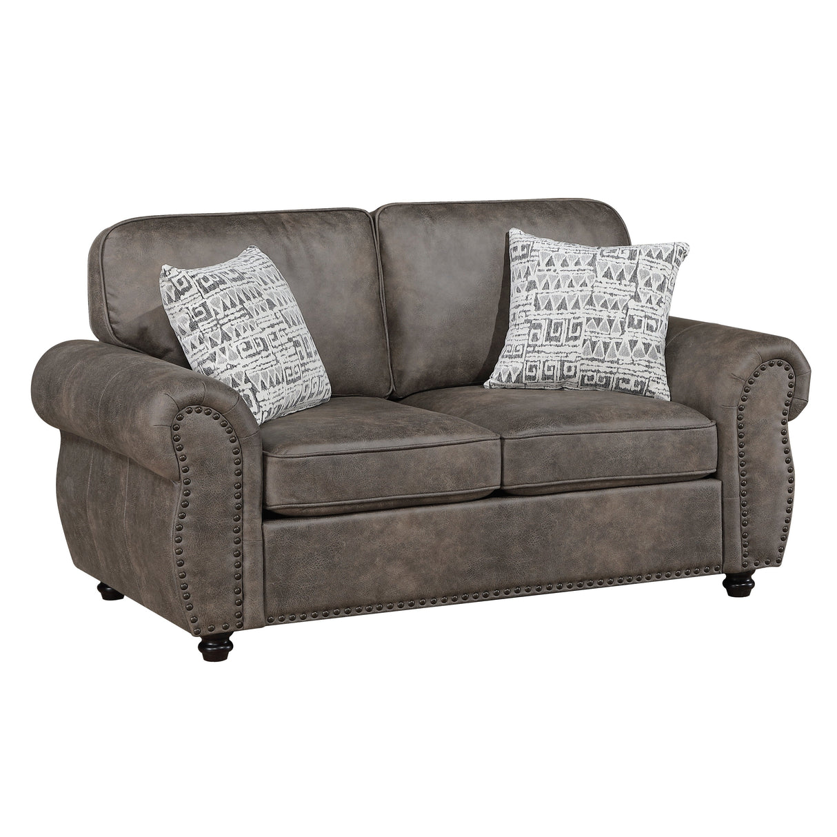 Pinnacle Pewter 2-Piece Living Room Set by Homelegance at Eve Furniture