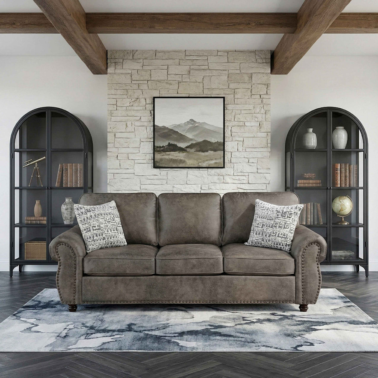 Pinnacle Pewter Living Room Set by Homelegance at Eve Furniture