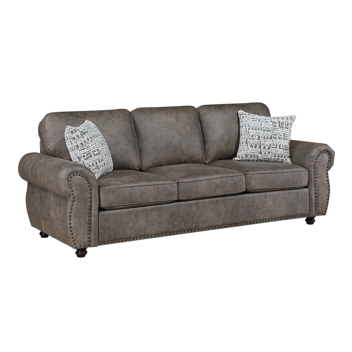 Pinnacle Pewter Sofa by Homelegance at Eve Furniture
