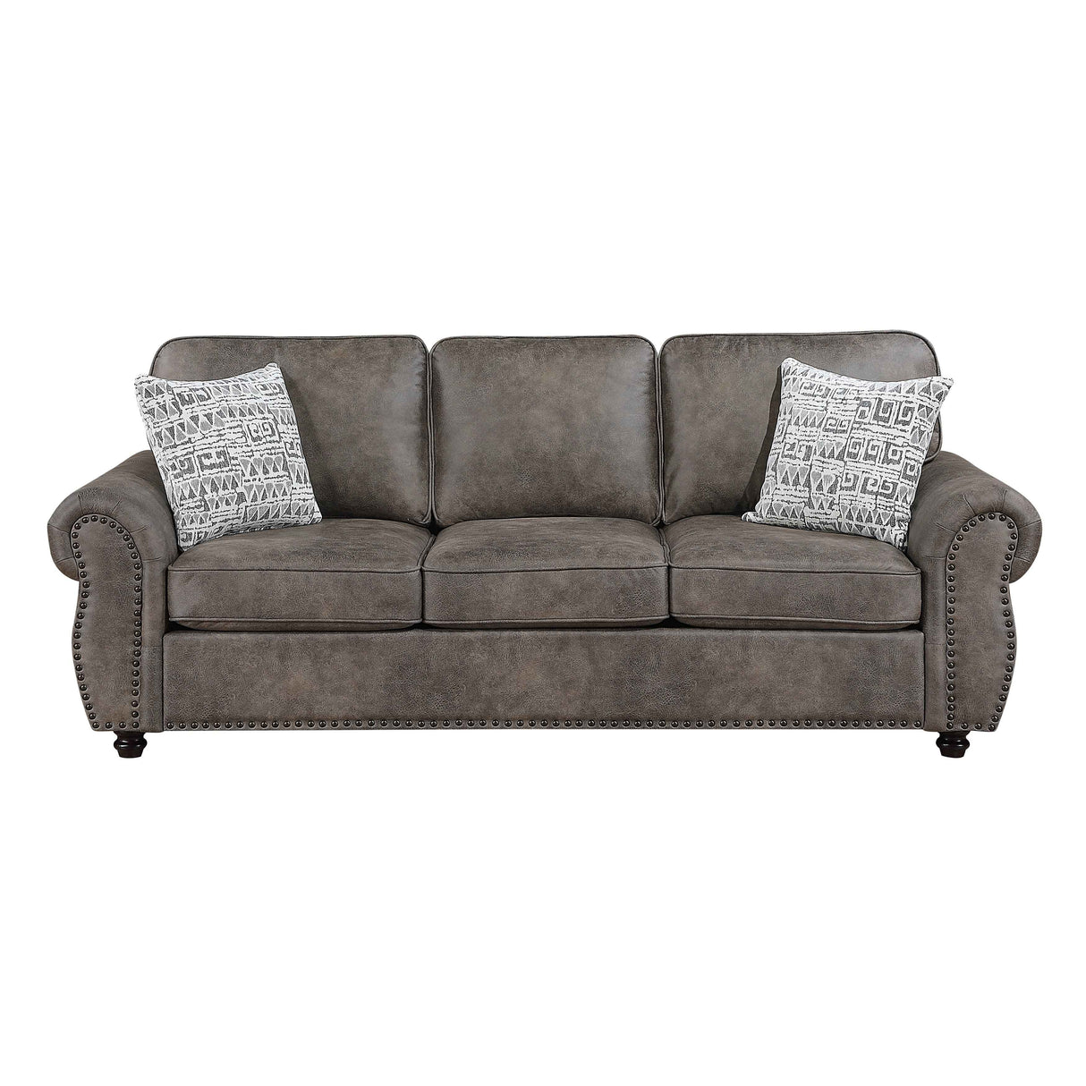 Pinnacle Pewter Sofa by Homelegance at Eve Furniture