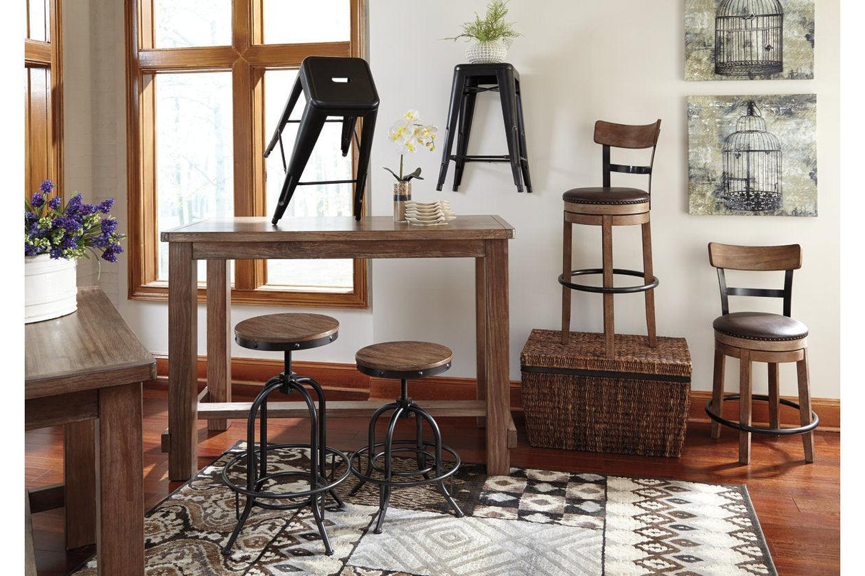 Pinnadel Light Brown Bar Height Barstool by Ashley at Eve Furniture