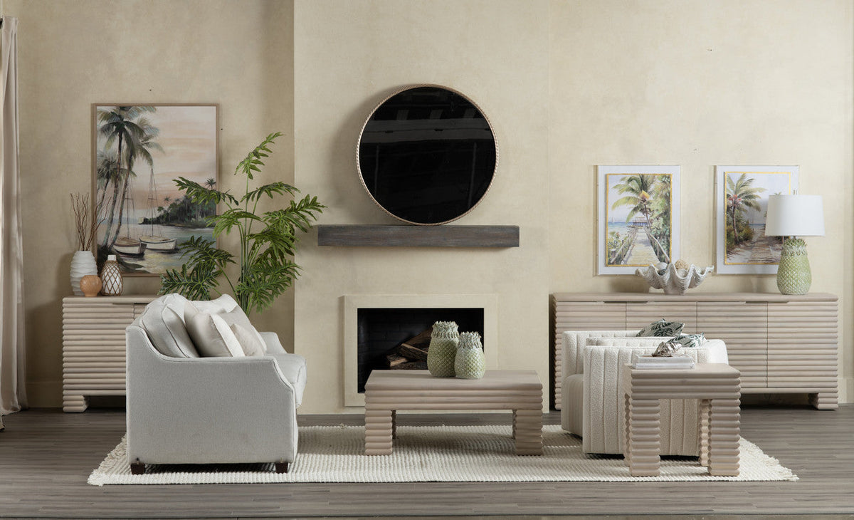 Piper Cream Cocktail Table by Crestview at Eve Furniture