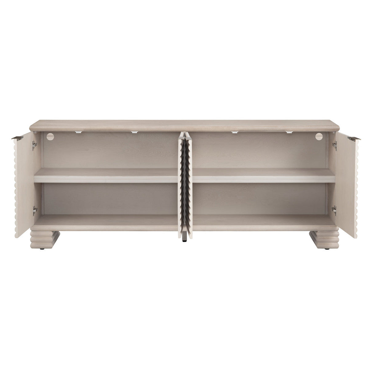 Piper Cream Four-Door Cabinet by Crestview at Eve Furniture
