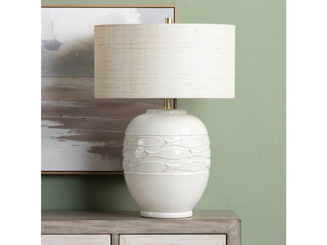 Piper İvory Table Lamp by Crestview at Eve Furniture