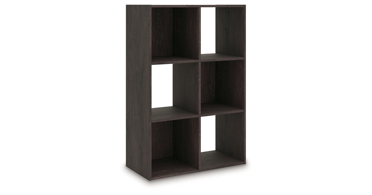 Piperton Charcoal Six Cube Organizer by Ashley at Eve Furniture
