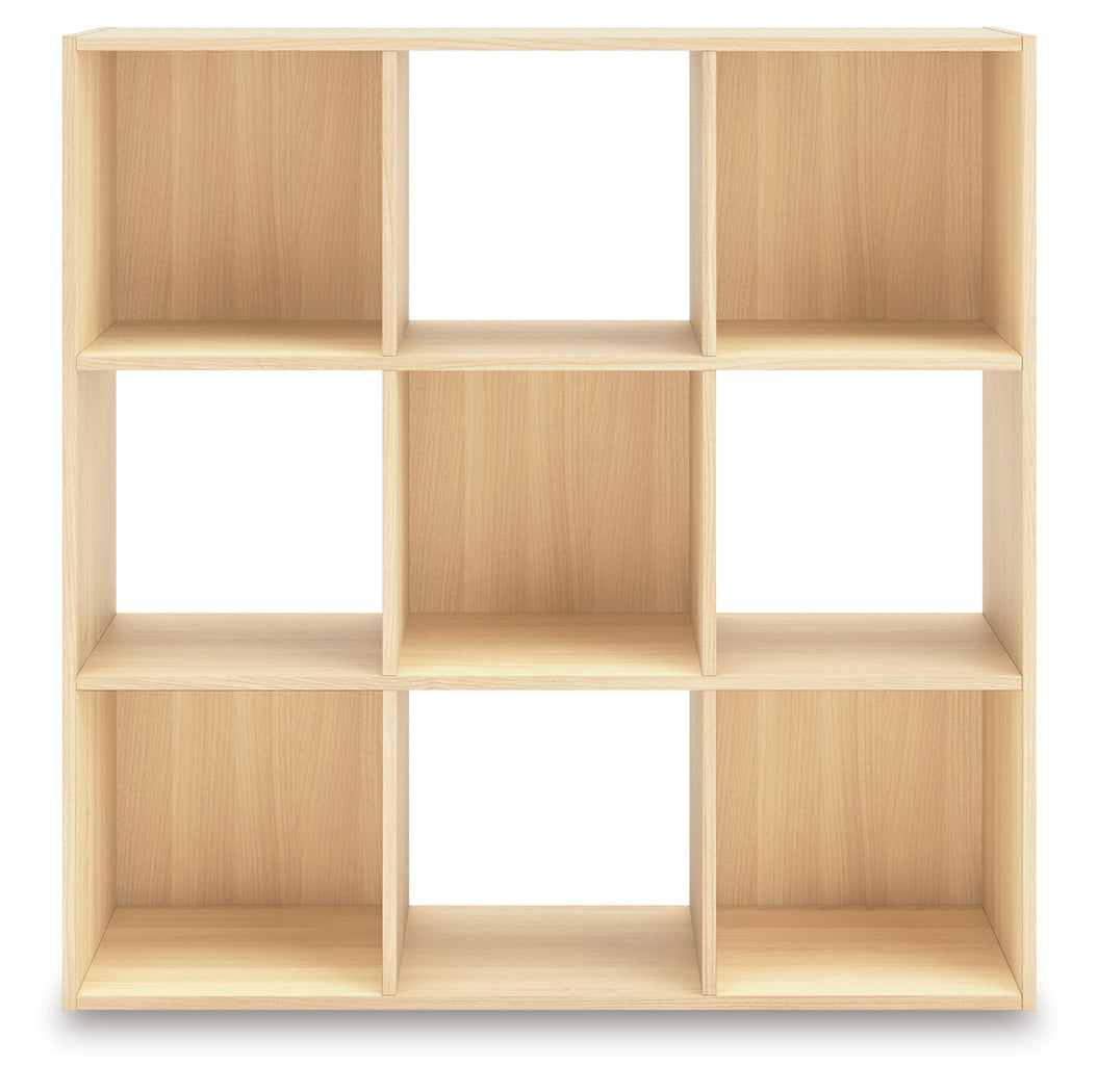 Piperton Tan Nine Cube Organizer by Ashley at Eve Furniture