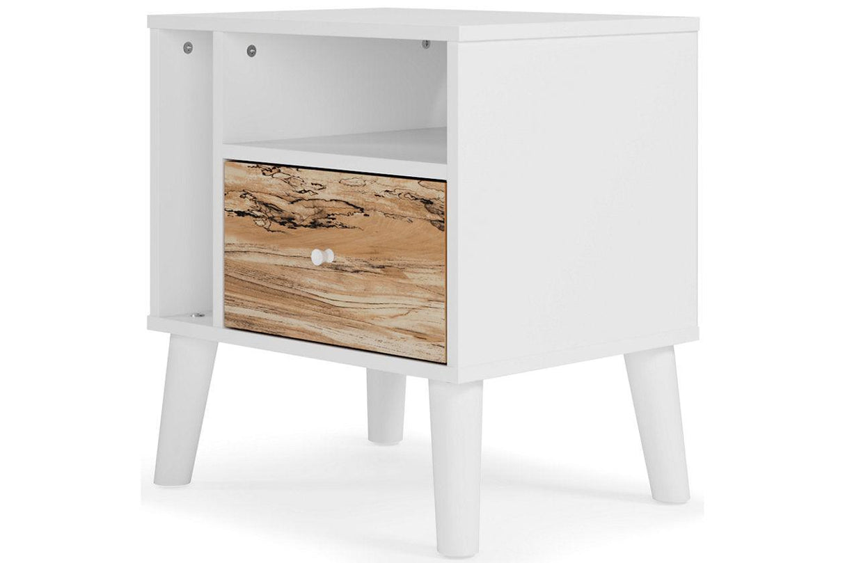 Piperton Two-tone Brown/White Nightstand by Ashley at Eve Furniture