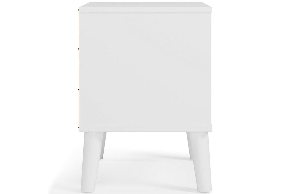 Piperton Two-tone Brown/White Nightstand by Ashley at Eve Furniture