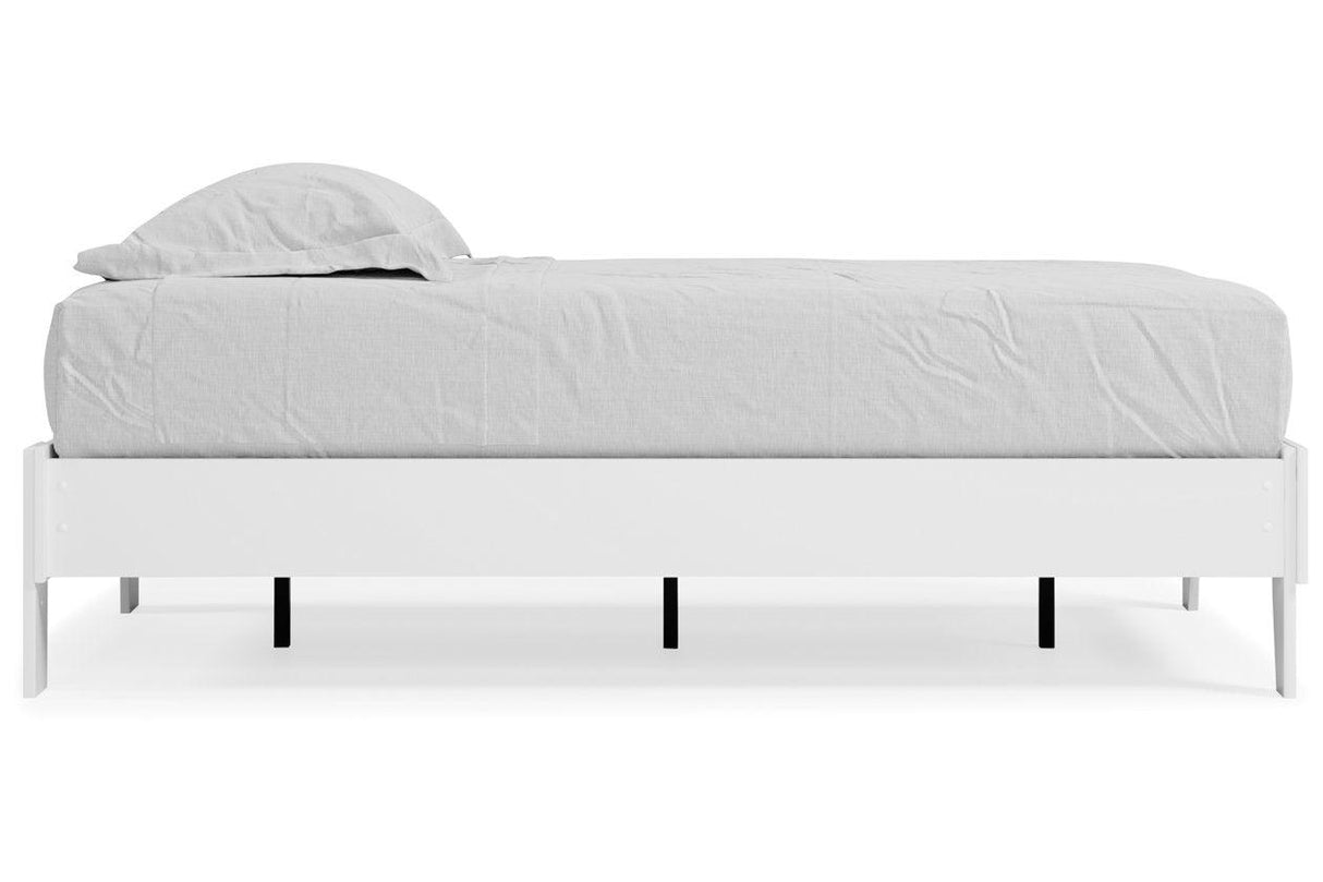 Piperton White Twin Platform Bed by Ashley at Eve Furniture