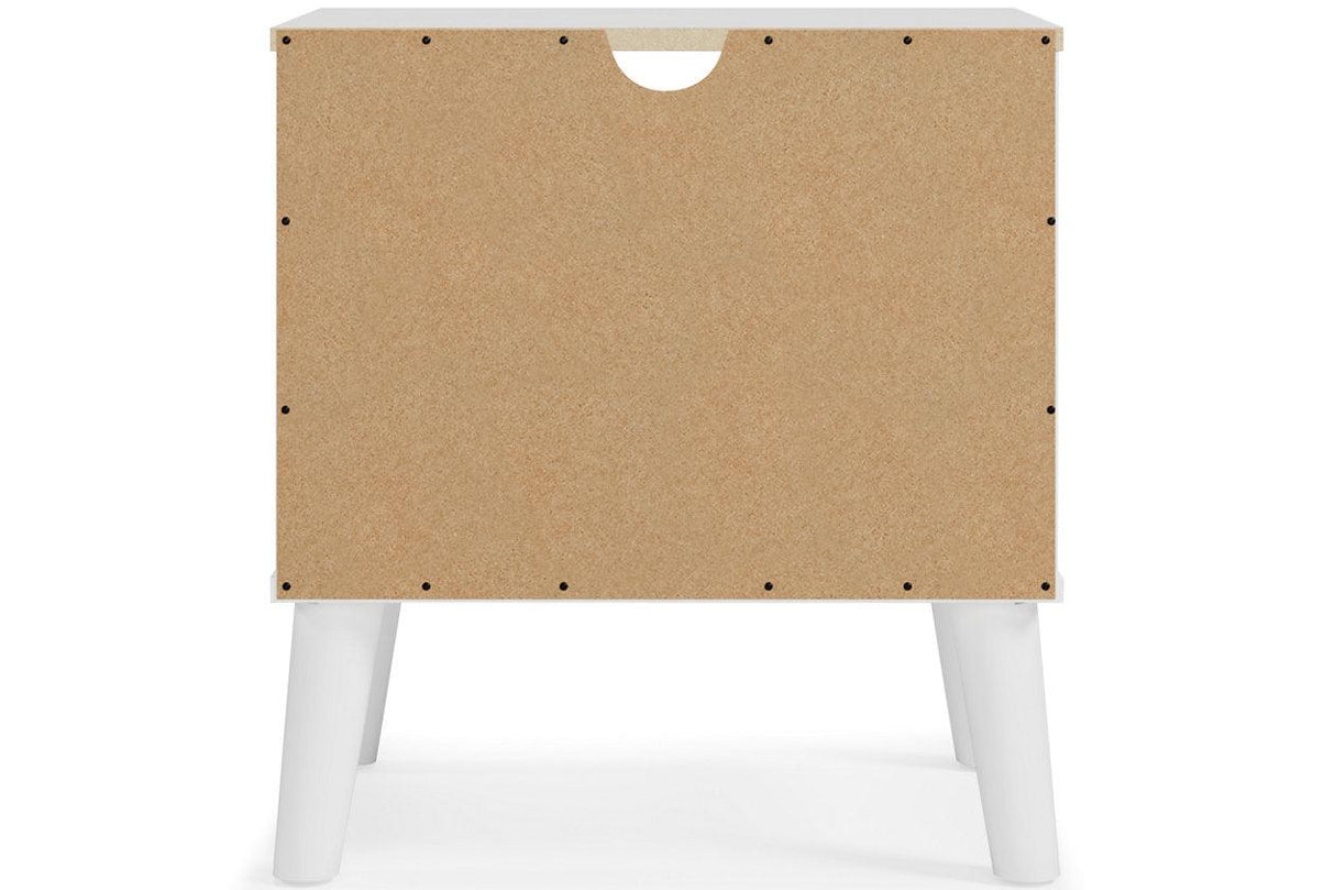 Piperton Two-tone Brown/White Nightstand by Ashley at Eve Furniture