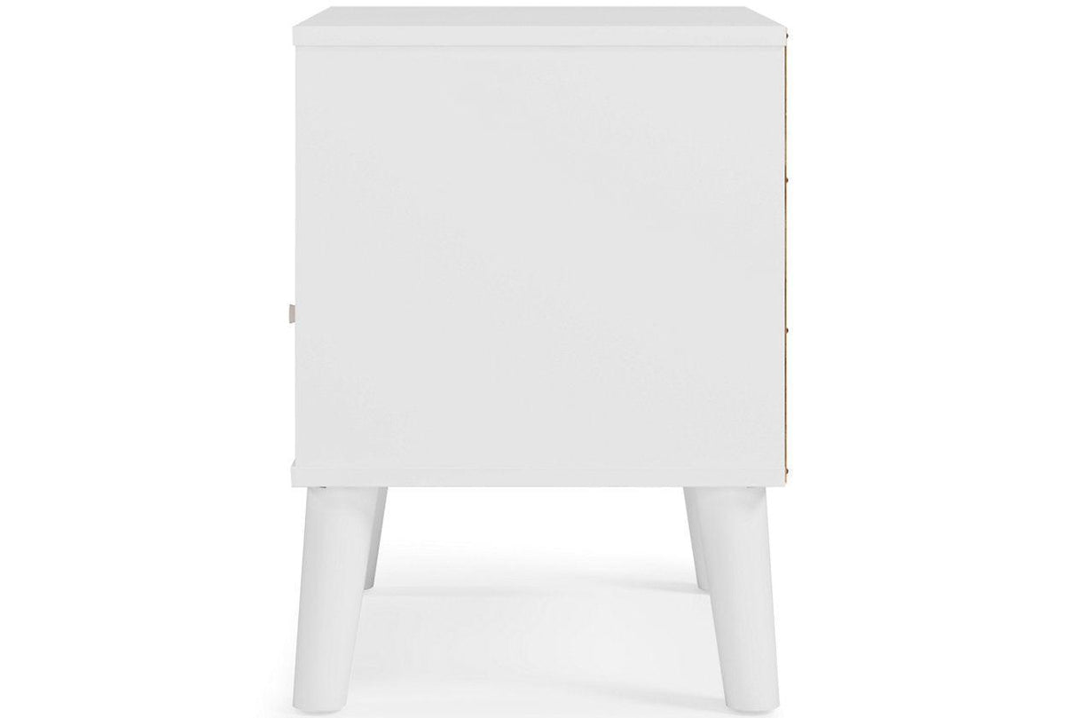 Piperton Two-tone Brown/White Nightstand by Ashley at Eve Furniture