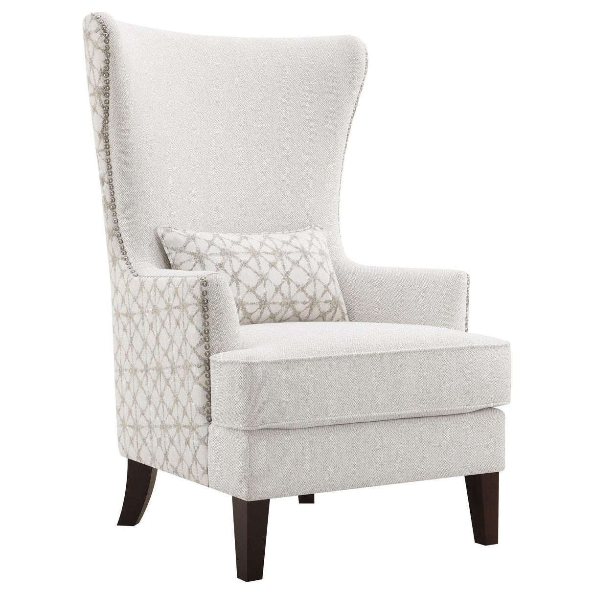 Pippin Latte Upholstered Wingback Accent Chair by Coaster at Eve Furniture