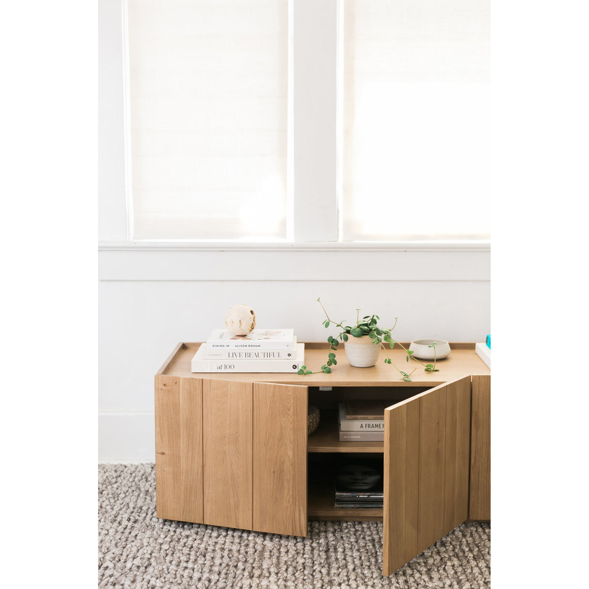 Plank Natural Media Cabinet by Moe's Home at Eve Furniture