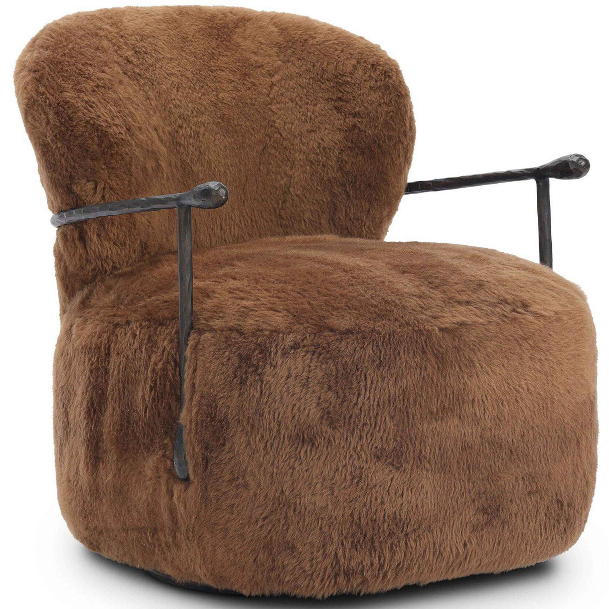 Plath Swivel Chair, Ochre Shearling by Four Hands by Four Hands at Eve Furniture