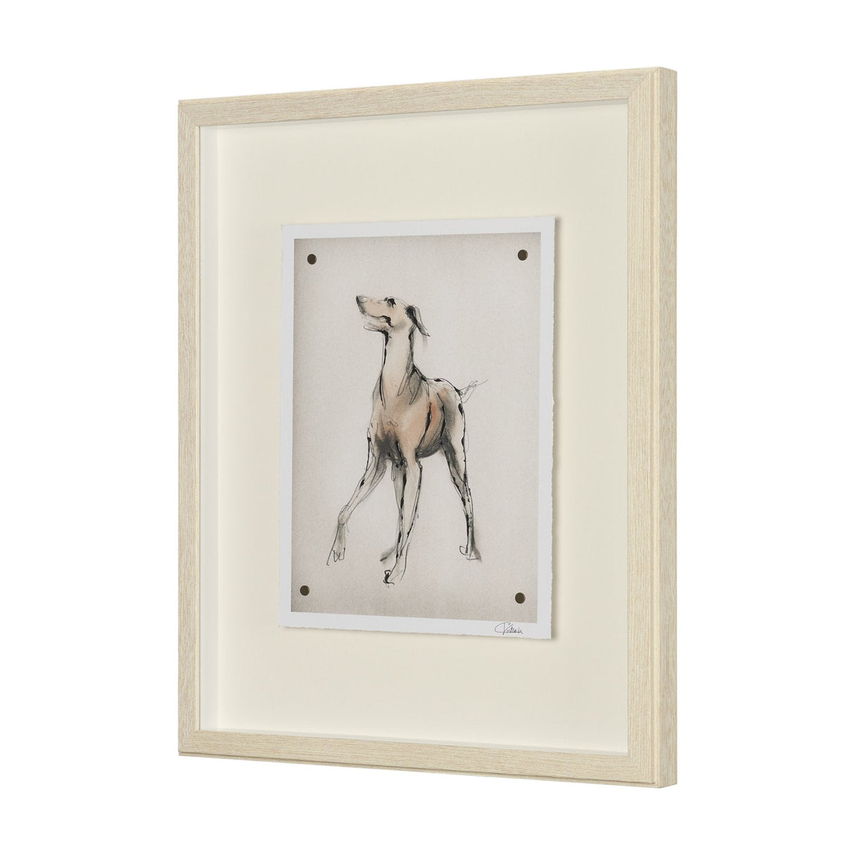 Playful Pup II by Mercana Studio Hand Embelished Framed Artwork Matted under Glass by Mercana at Eve Furniture