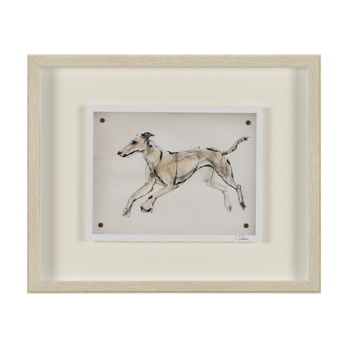 Playful Pup VI by Mercana Studio Hand Embelished Framed Artwork Matted under Glass by Mercana at Eve Furniture