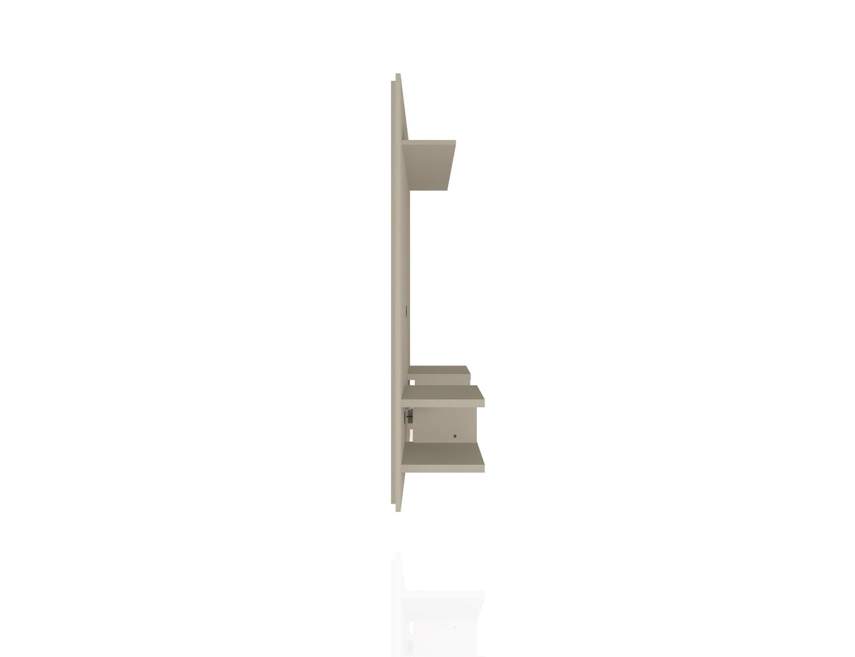 Plaza 64.25 Floating Entertainment Center in Off White by Manhattan Comfort at Eve Furniture