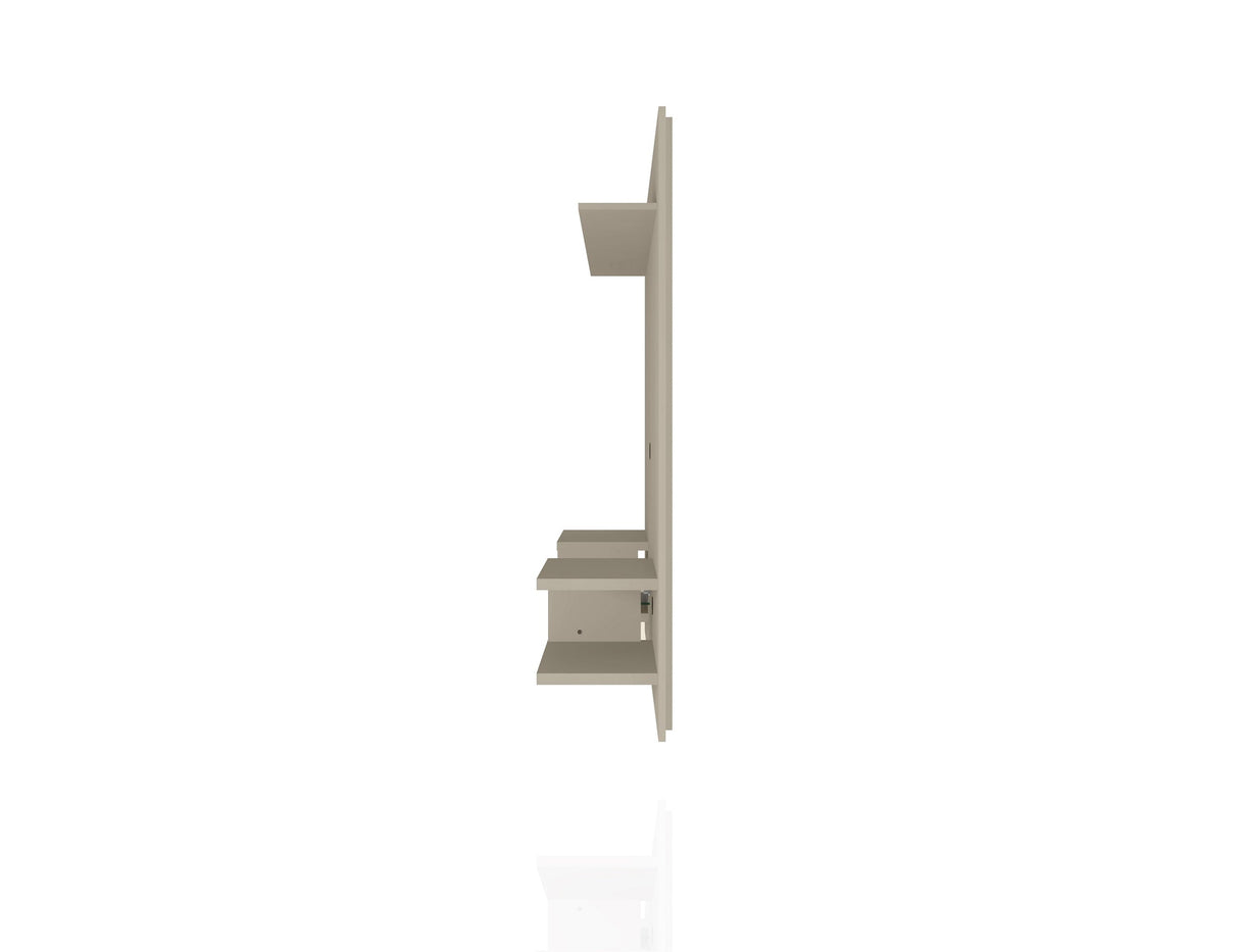 Plaza 64.25 Floating Entertainment Center in Off White by Manhattan Comfort at Eve Furniture
