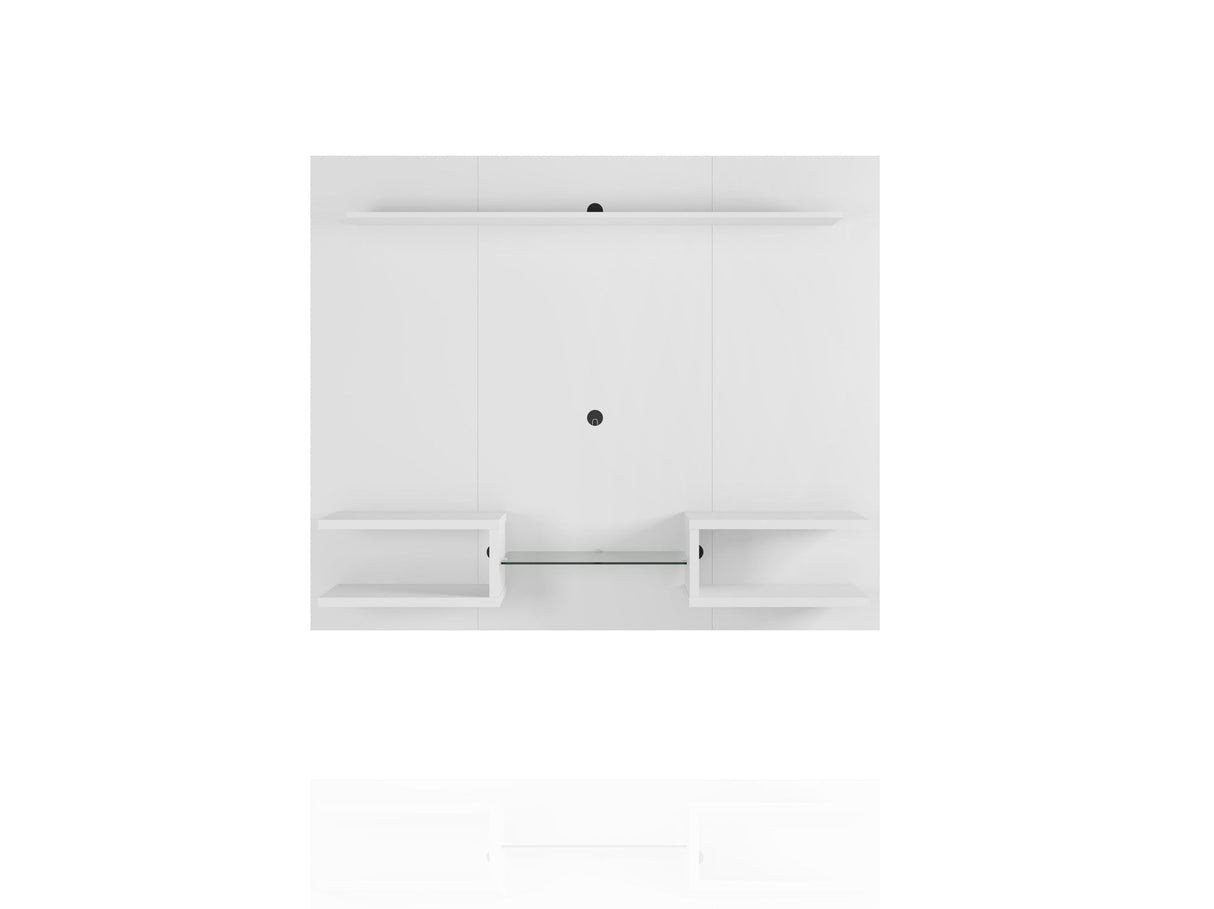 Plaza 64.25 Floating Entertainment Center in White by Manhattan Comfort at Eve Furniture