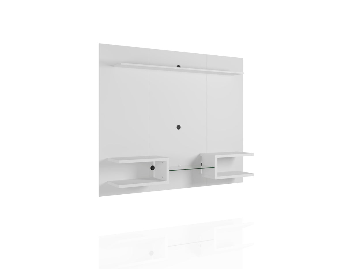 Plaza 64.25 Floating Entertainment Center in White by Manhattan Comfort at Eve Furniture