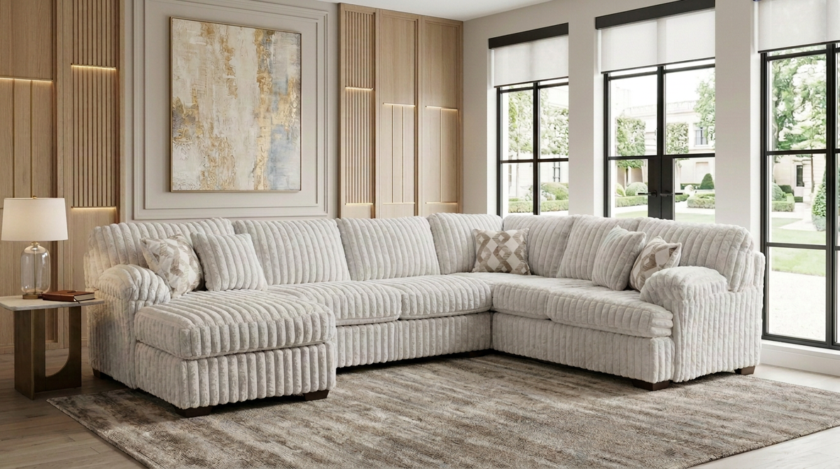 Plaza Silver 3-Piece Sectional by New Era Innovations at Eve Furniture