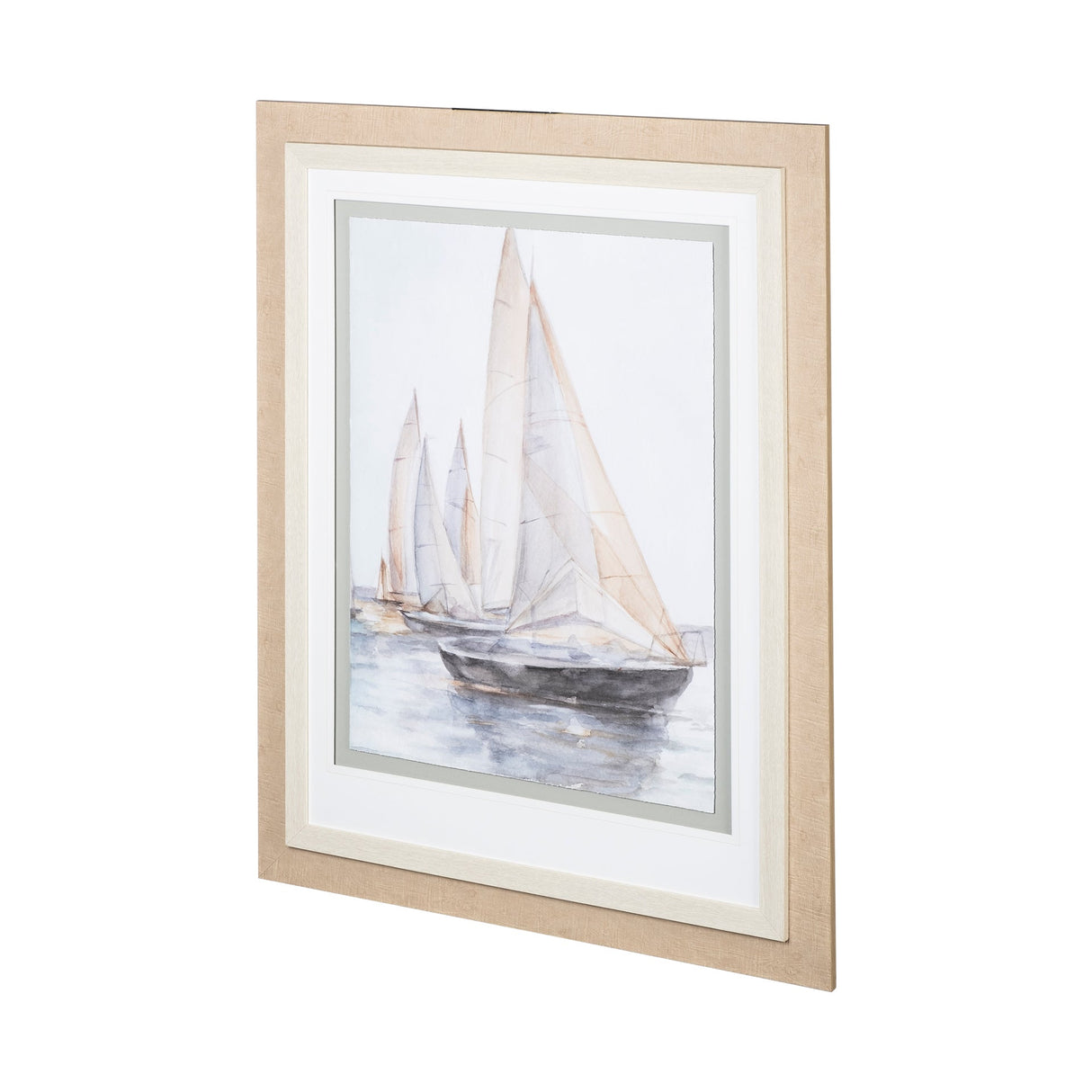 Plein Air Sailboats II by Ethan Harper a Framed Art Print Matted under Glass by Mercana at Eve Furniture