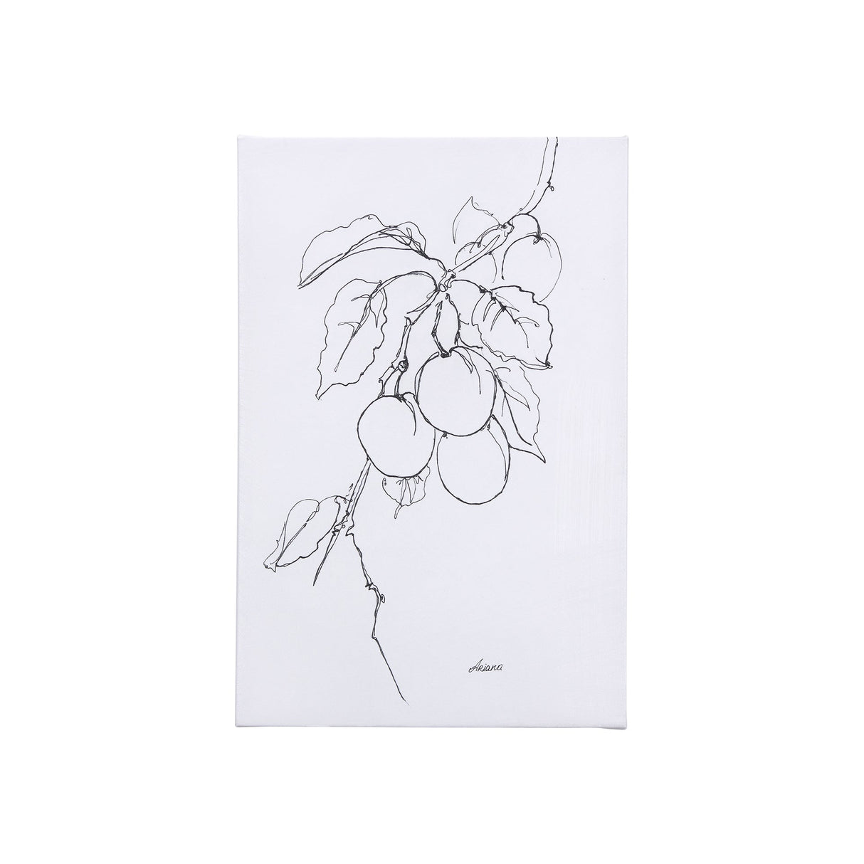 Plum Branch II by Mercana Studio a Hand Embellished Textured Canvas by Mercana at Eve Furniture