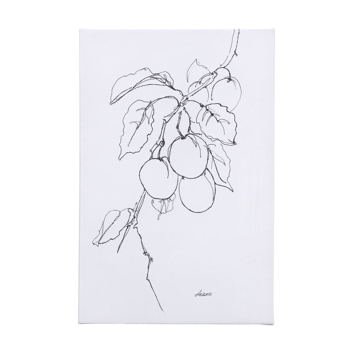 Plum Branch II by Mercana Studio a Hand Embellished Textured Canvas by Mercana at Eve Furniture