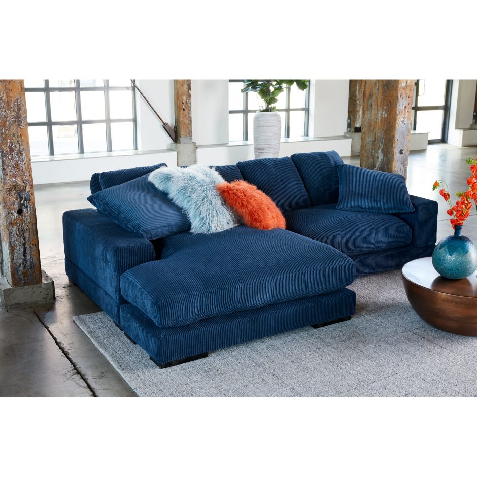 Plunge Sectional Navy by Moe's Home at Eve Furniture