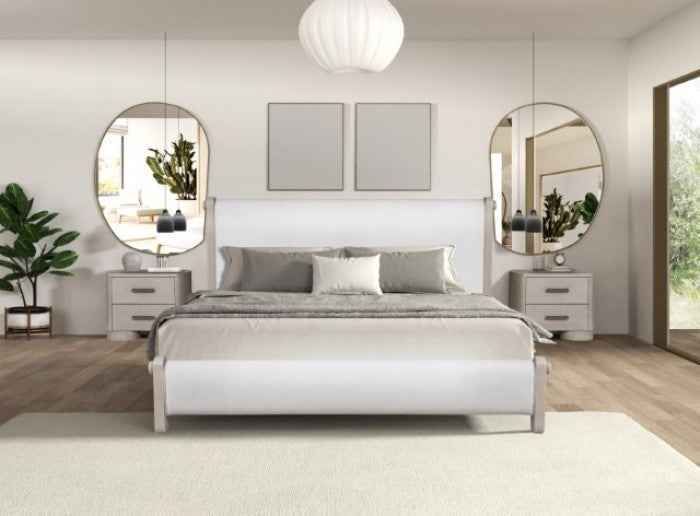 Pocatello White Oak 5-Piece Queen Bedroom Set by Furniture of America at Eve Furniture