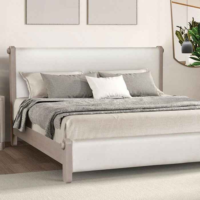 Pocatello White Oak 5-Piece Queen Bedroom Set by Furniture of America at Eve Furniture