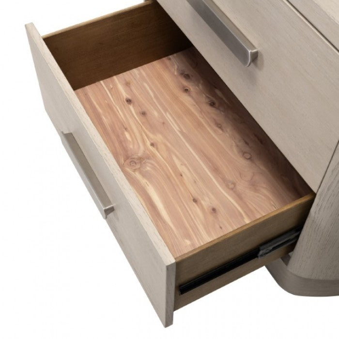 Pocatello White Oak 5-Piece Queen Bedroom Set by Furniture of America at Eve Furniture
