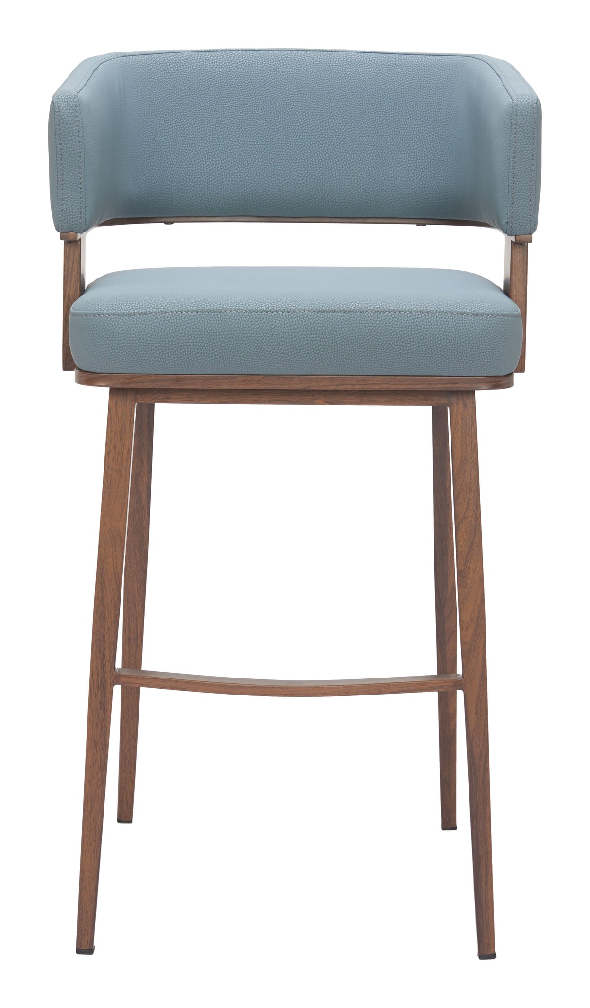 Poise Azure Gray & Walnut Barstool by Zuomod at Eve Furniture