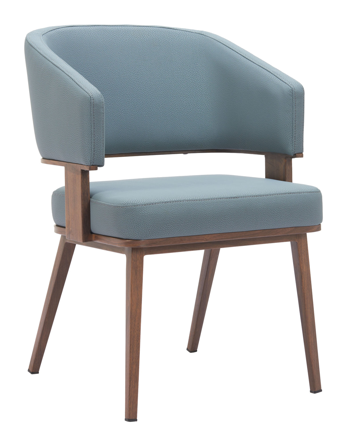 Poise Azure Gray & Walnut Dining Chair by Zuomod at Eve Furniture
