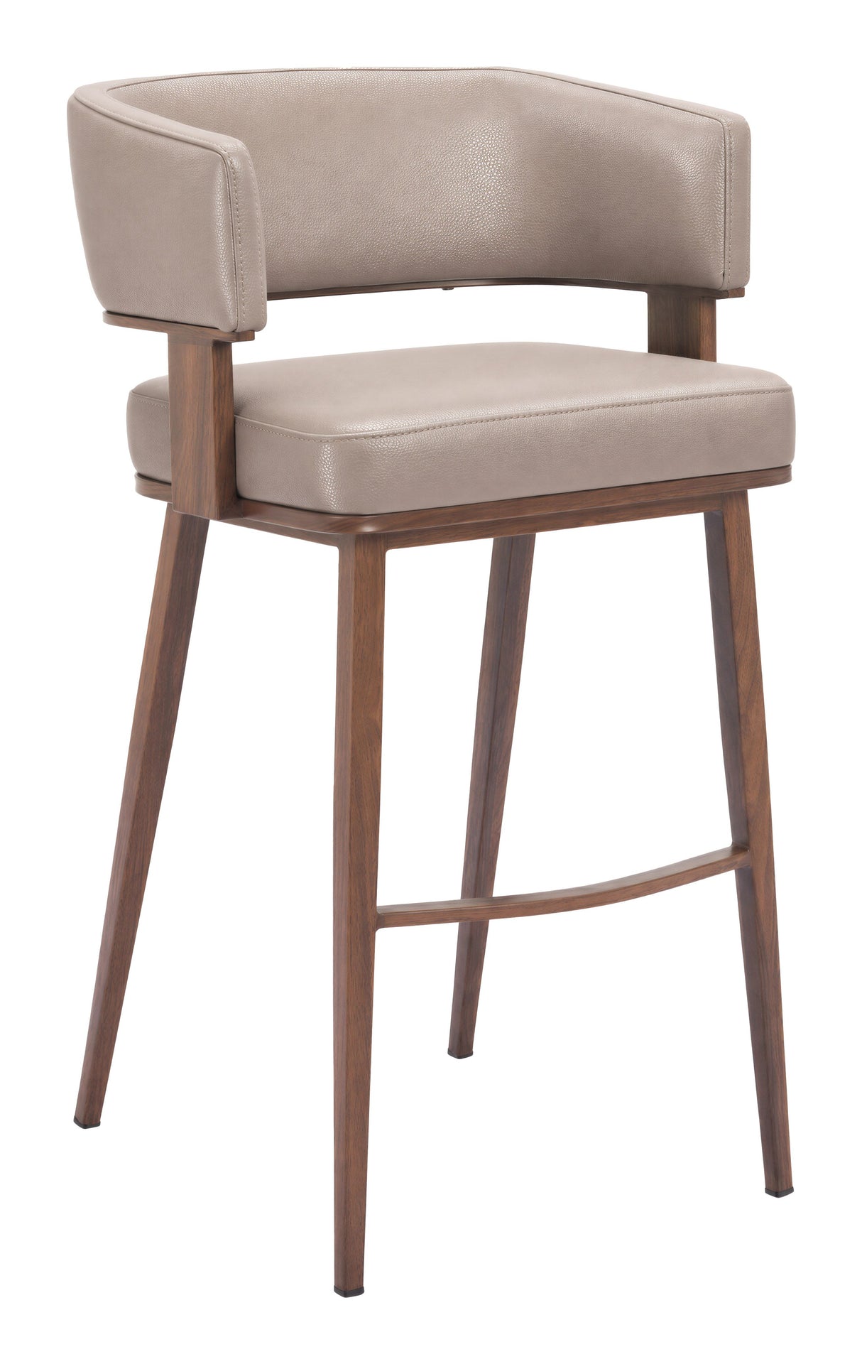 Poise Barstool Brown & Walnut by Zuomod at Eve Furniture
