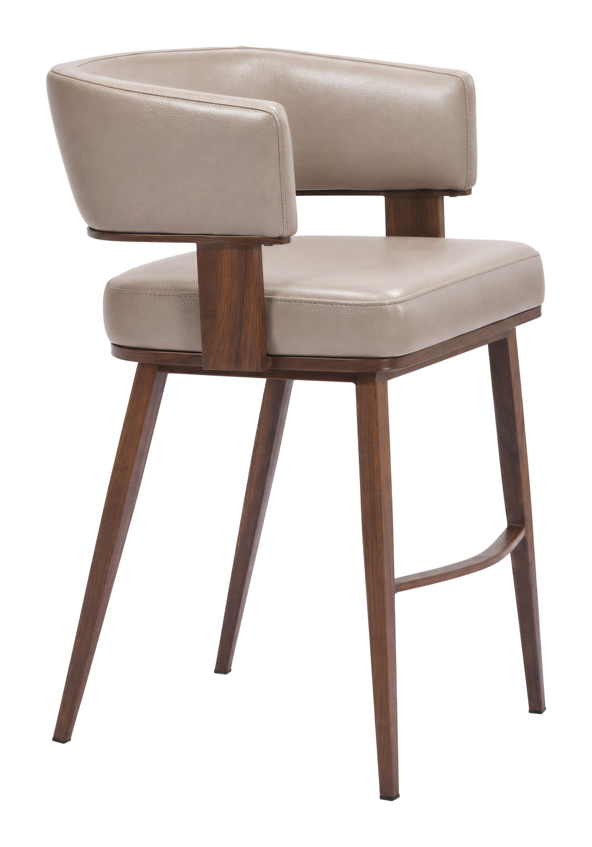 Poise Counter Stool Brown & Walnut by Zuomod at Eve Furniture