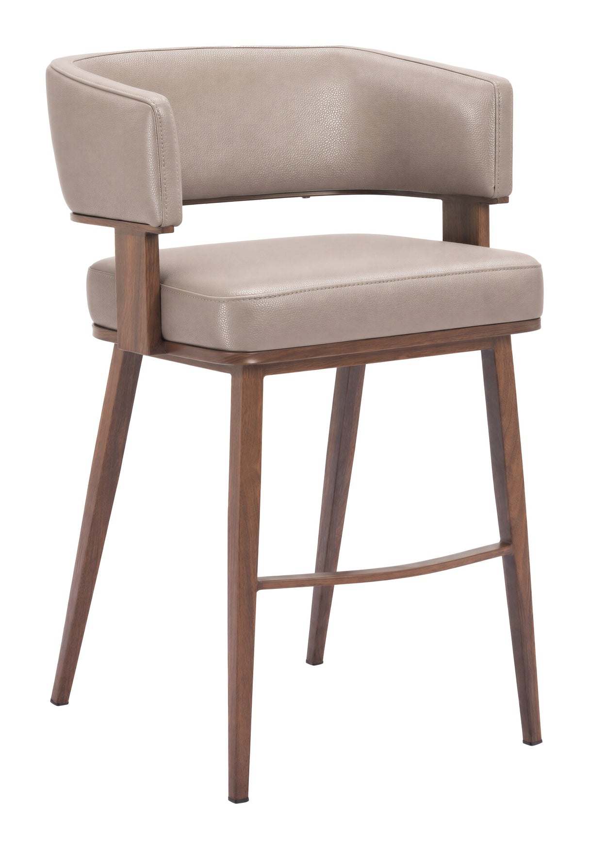 Poise Counter Stool Brown & Walnut by Zuomod at Eve Furniture