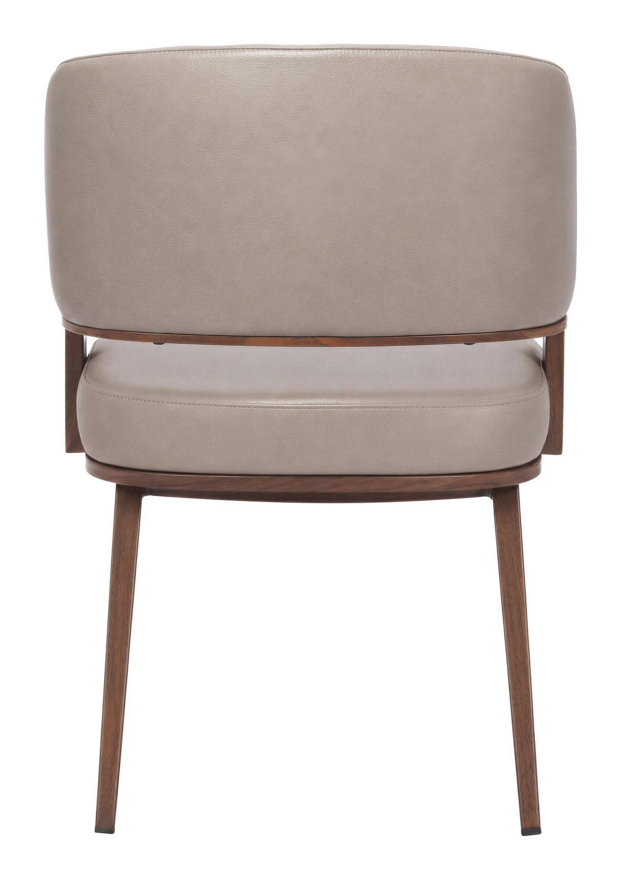 Poise Dining Chair Brown & Walnut by Zuomod at Eve Furniture