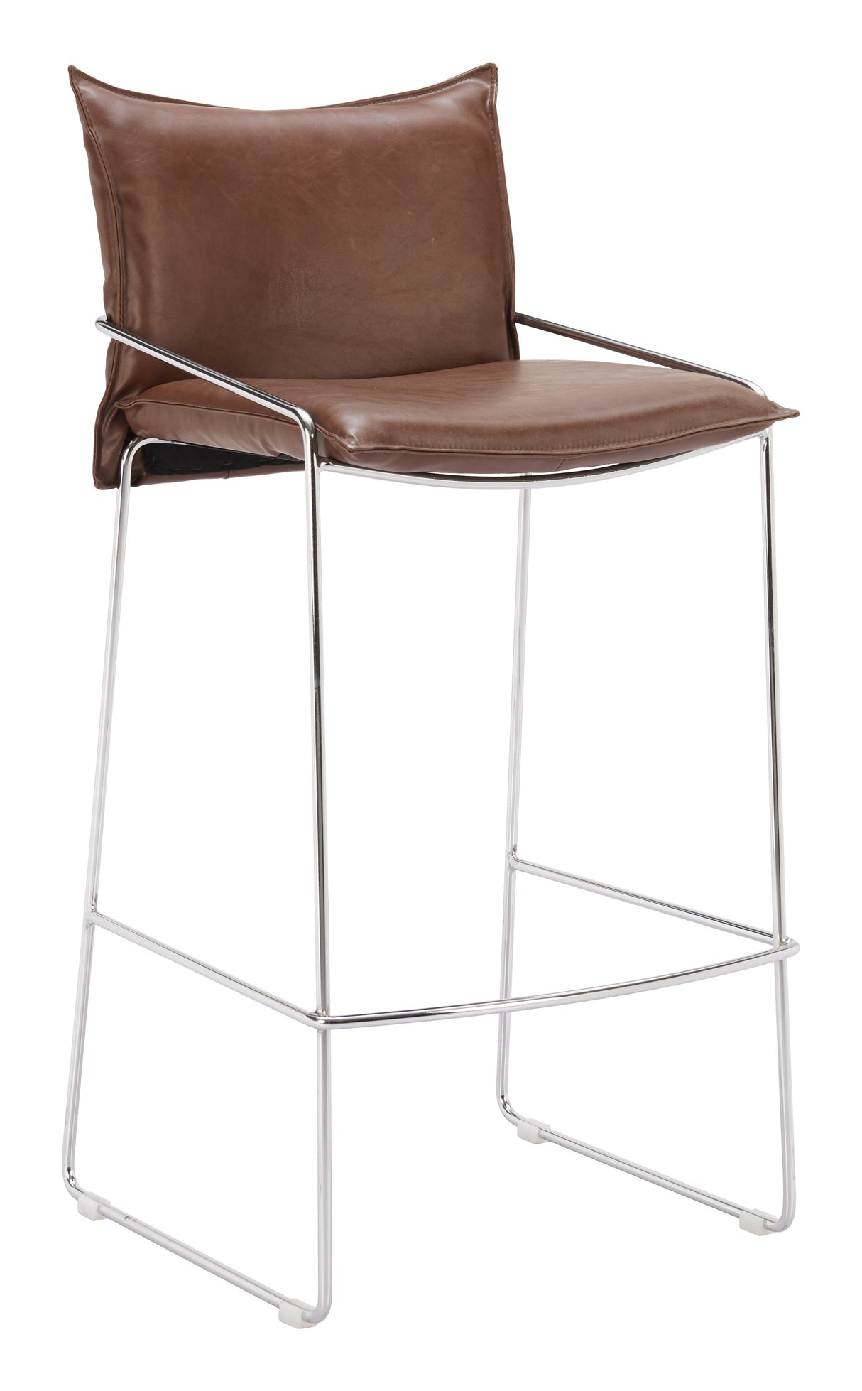 Pola Brown Barstool by Zuomod at Eve Furniture