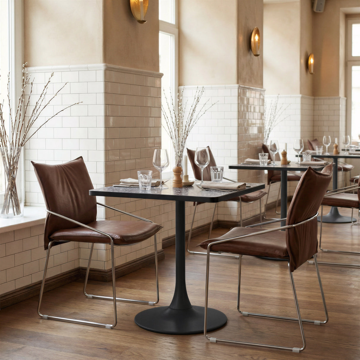 Pola Brown Dining Chair (Set of 2) by Zuomod at Eve Furniture