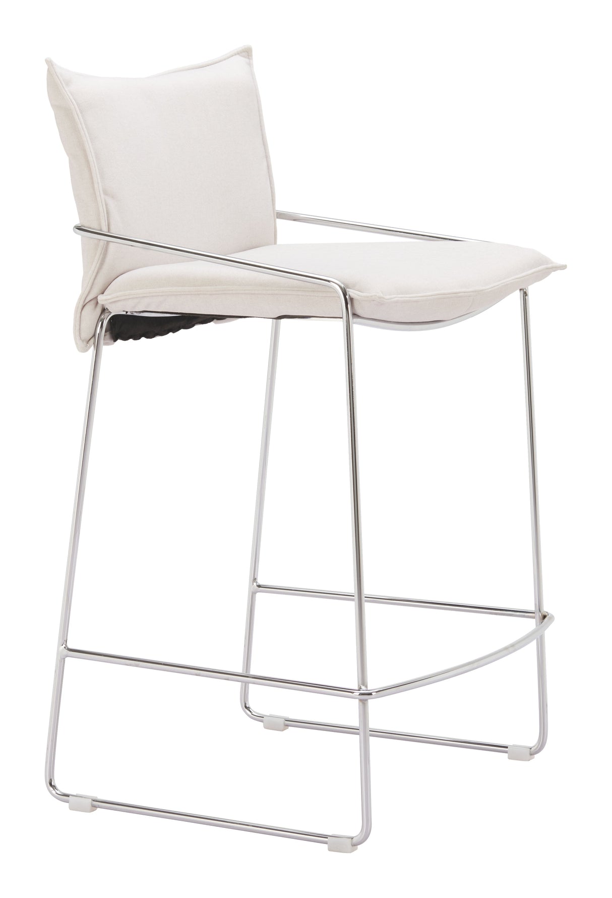 Pola White Counter Stool by Zuomod at Eve Furniture