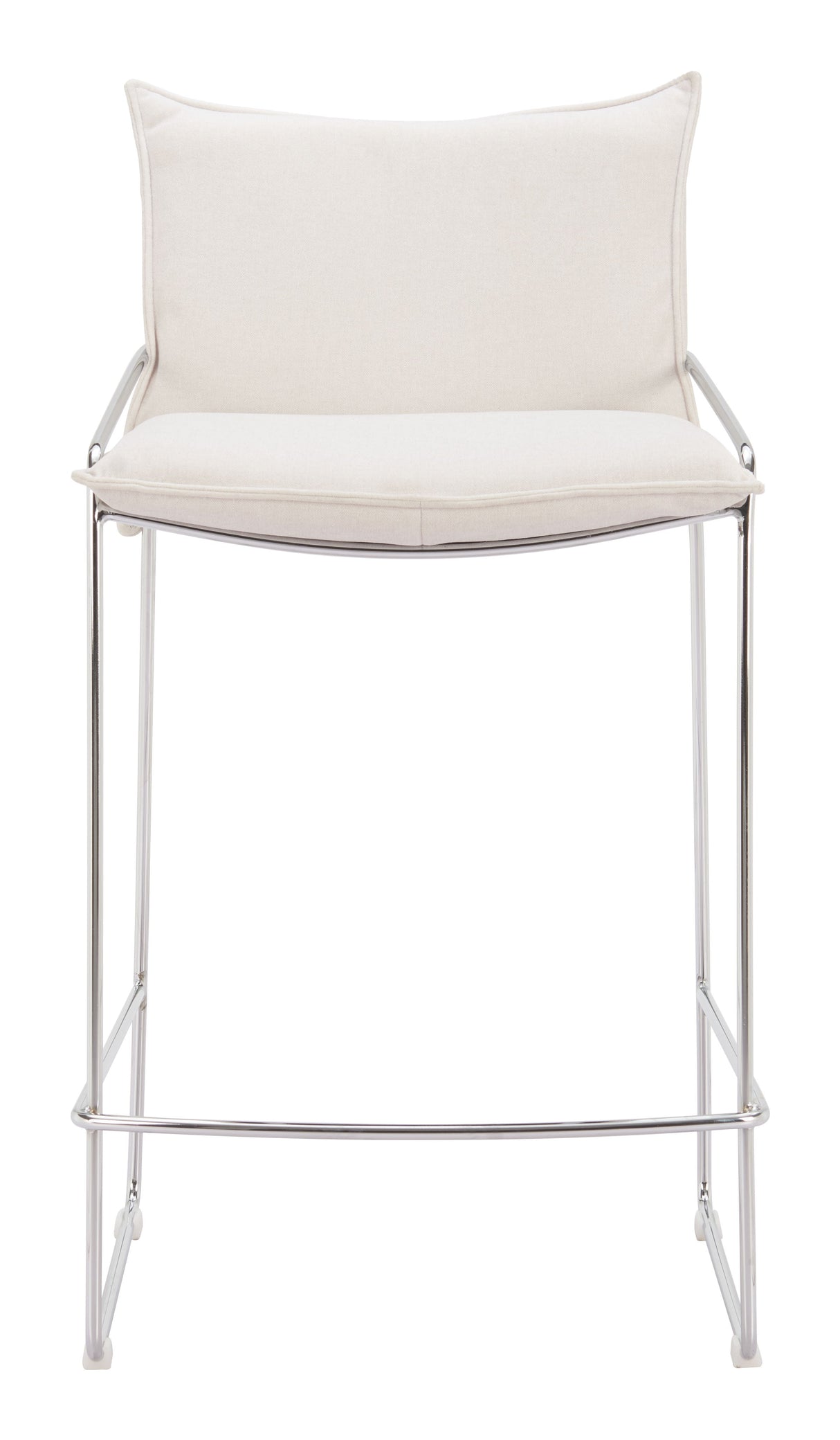 Pola White Counter Stool by Zuomod at Eve Furniture