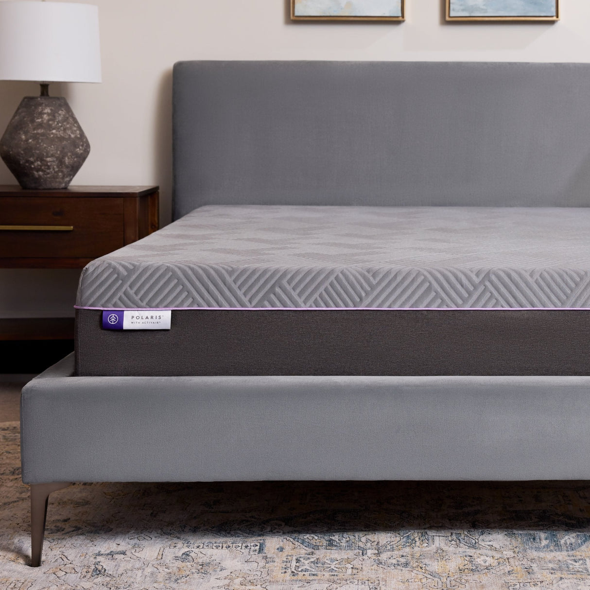Polaris ActivAir Gray Twin XL Mattress by Malouf at Eve Furniture