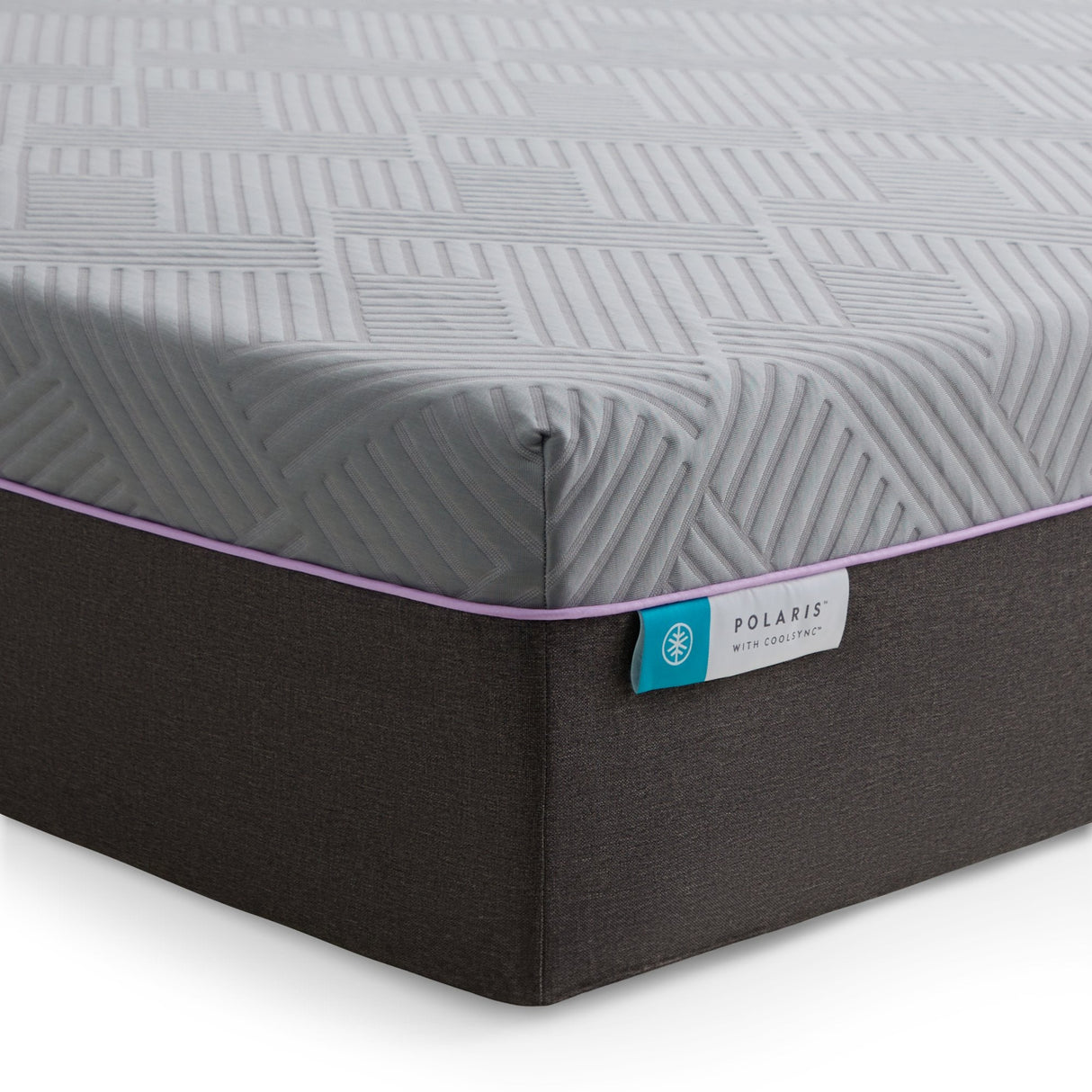 Polaris Coolysnc Gray Full Mattress by Malouf at Eve Furniture